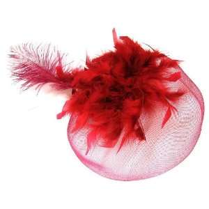 Fashion Elegant Feather Mesh Fascinator Veil Hair Clip/ Cocktail Hat 