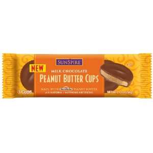 Sunspire Milk Chocolate Peanut Butter Cups, 1.2 Ounce Packages (Pack 