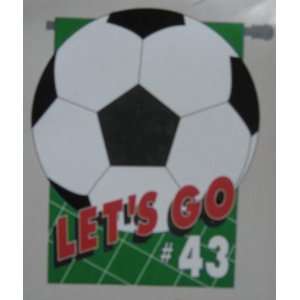  Lets Go Soccer Ball with Adhesive Player Numbers   Large 