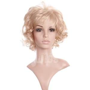  Short Blonde Curly Flicked Ladies Wig Beauty