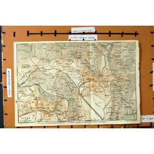  1926 MAP PLAN MERAN UNTERMAIS MOUNTAINS EUROPE