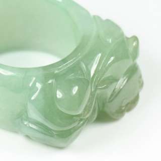   size 10 green ring 100% Grade A Natural Chinese Jade Jadeite  