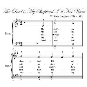 Lord Is My Shepherd Ill Not Want Easy Piano Sheet Music Christian 