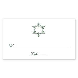  White Star of David Place Cards