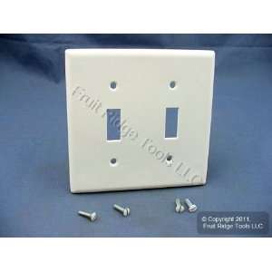  Leviton White EXTRA DEEP 2 Gang Toggle Switch Cover Wall 