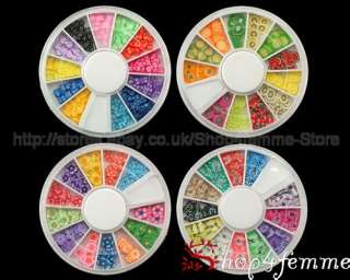 Selections of Fimo Slices with Free Storage Wheel   For Nail Art 