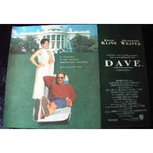  Dave   Movie Poster   Sigourney Weaver   30 x 40 