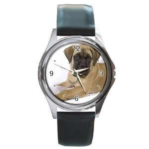  bullmastiff Puppy Dog 4 Round Leather Watch CC0679 