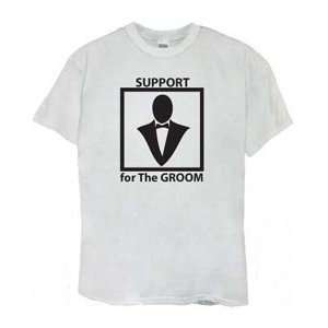    Support of the Groom Wedding T shirt (Small Size) 