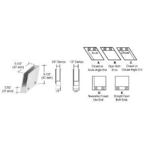  CRL Chrome 3/8 128 Degree Slant Obtuse End Clamp Type C 