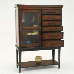  Industrial Age Display Cabinet in Smokey Walnut