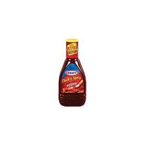 Kraft Thickn Spicy Squeeze Bottle Original Barbecue Sauce 18 oz 