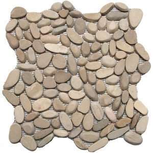  Sliced Earthy Tan Pebble Tile