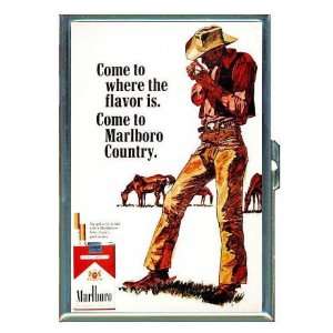  Marlboro Cigarette Cowboy Retro Ad ID Holder, Cigarette 