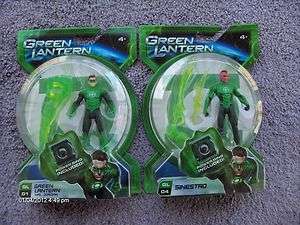 Green Lantern & Sinestro Movie Figure Lot 2 MIP MOC Mattel  