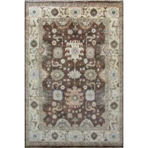  Pad 6 x 9 Brown Hand Knotted Turkish Oushak Wool Oriental Area Rug 