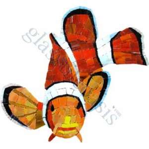Clown Fish Pool Accents Orange Pool Glossy & Iridescent Glass Tile 