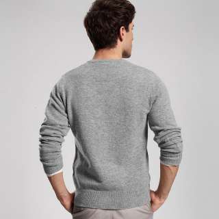 Mens Cardigans Warm Simple Suit Premium Wool Sweater Ash Gray #80432 