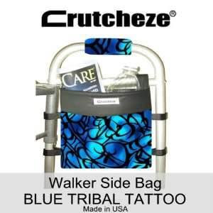    Crutcheze Blue Tribal Tattoo Walker Bag