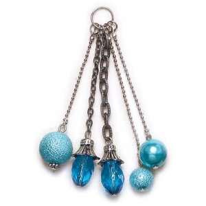 Blue Moon Lost & Found Glass Beads Cluster 1PK/Blue 