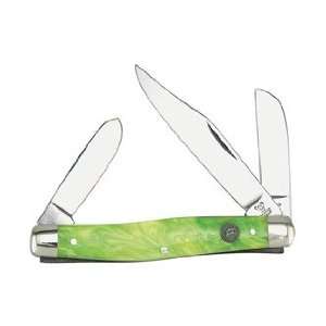 Hen & Rooster Pocket Knife 3 Blade Stockman Sour Apple Corelon 413 SA 