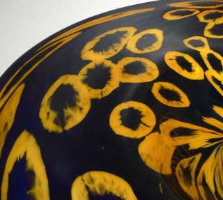 STRIKING ~ HAND BLOWN GLASS ART WALL BOWL or TABLE PLATTER ~ BY 