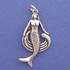 925 Silver Mermaid On Wave Pendant