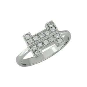  Fran   size 4.25 14K White Gold Diamond Ring Jewelry