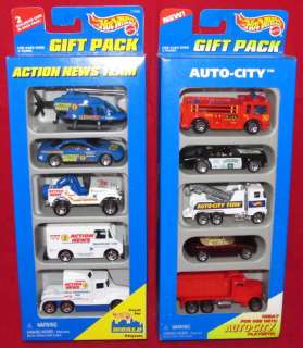 Hot Wheels Gift Pack 15069 Auto City 17456 Action News  
