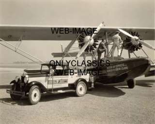 28 PENNZOIL TRUCK SIKORSKY AIRPLANE PHOTO LA  CATALINA  