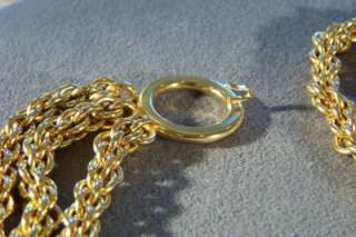 VINTAGE RARE YELLOW GOLD TONE PALOMA PICASSO MULTI CHAIN WOVEN LINK 