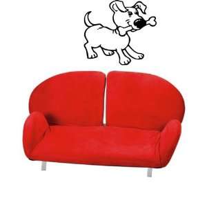  Puppy with Bone Vinyl Wall Decal Sticker Grapic 