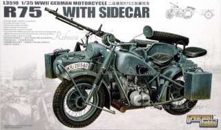 Great Wall L3510  R75 WWII German Motorcycle + Sidecar  