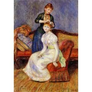   size 24x36 Inch, painting name The Coiffeur, by Renoir PierreAuguste