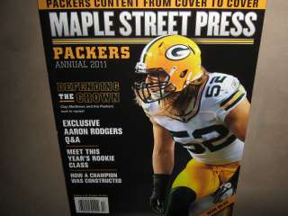   Press GREEN BAY PACKERS Annual 2011 Clay Matthews Aaron Rodgers  