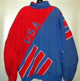 VTG Adidas USA Red White & Blue Olympic / Ski Jacket Mens XL  