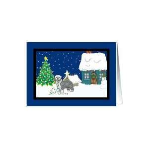  Christmas Lights Sheepdog Christmas Card Card Health 