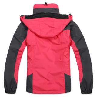Women 2 in 1 waterproof jacket fleece ski coat windcheater breathable 