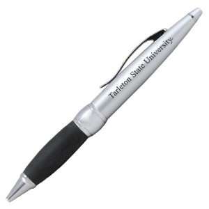  Tarleton State Texans Brushed Silver Twist Ballpoint Pen 