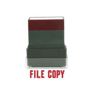  Pre Inked Stock Stamp   FILE COPY   Red