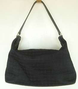   SPADE Black Signature Logo Fabric Purse Handbag Shoulder Bag  