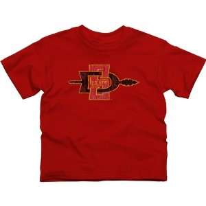  San Diego State Aztecs Youth Distressed Primary T Shirt 