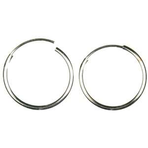  Jewelry Basics Findings 12/Pkg Silver Ear Hoops