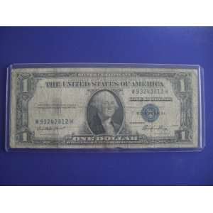  One dollar Silver Certificate Series 1935 Blue Seal Bill 