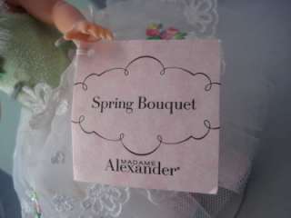 2001 Madame Alexander Spring Bouquet Doll Pink Green Blonde Hair w 