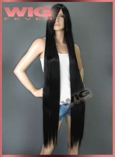 Super Long 48 in. Natural Black Hair Wigs 5201  