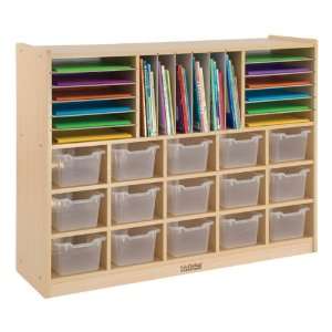  Multi Section Cubby Unit with Clear Trays Baby