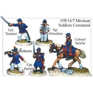  Old West Mexican Soldiers Command (5) Toys & Games