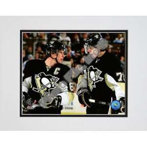 Sidney Crosby and Evgeni Malkin 2008 2009 Group Shot Double Matted 8Ó 