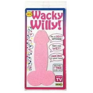 Bundle Wacky Willy Sponge and 2 pack of Pink Silicone Lubricant 3.3 oz